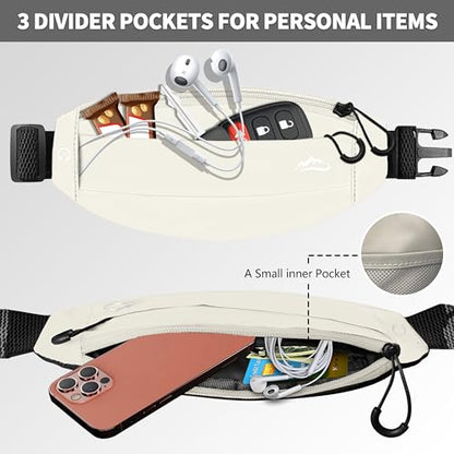 Running Fanny Pack Whole Bag Reflective, Running belt for Women &Men,Sweatproof Phone Holder Workout, Running Waist Pack (white) - color: white