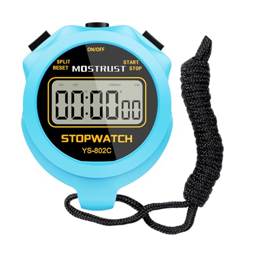 Stopwatch Sports Timer, Digital Stop-Watch - style: 1Lap Non-waterproof Blue