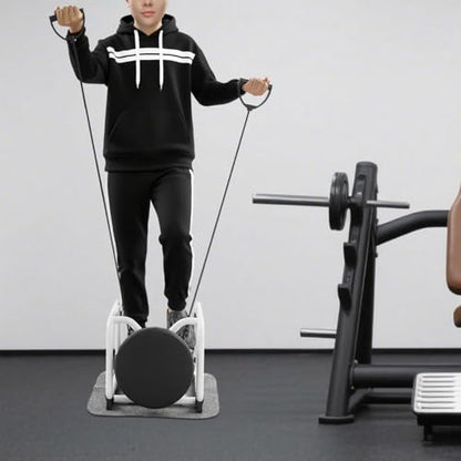Mini Stepper with Bands & Monitor - 330LBS Hydraulic Full Body Workout, Silent Space Saving Exercise Equipment for Home Cardio, Arms, Legs & Glutes - color: White