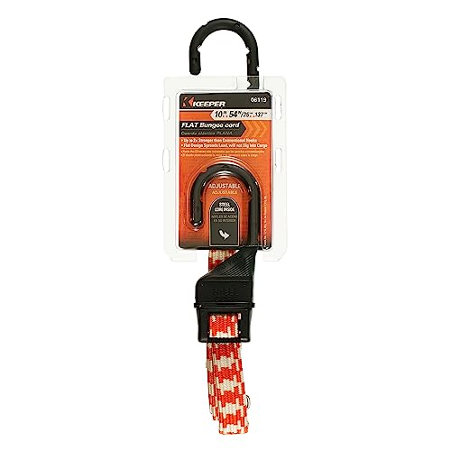 Keeper - 10 in. to 54 in. Adjustable Flat Bungee Cord, Multicolor - size: 1 Count (Pack of 1)