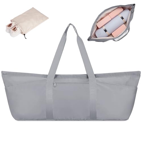 sportsnew Large Yoga Mat Bag Trolley Sleeve Gym Carrier Shoe Bag Wet Pocket - color: Grey