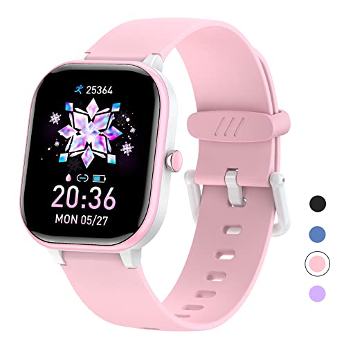 Kids Fitness Tracker Watch, IP68 Kids Waterproof Smart Watch - color: Pink