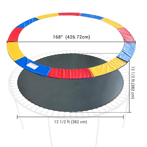 AW Trampoline Mat & Pad Replacement Kit w/ 72V-Ring for 14ft Round - size: 14FT Mat + Multi Pad