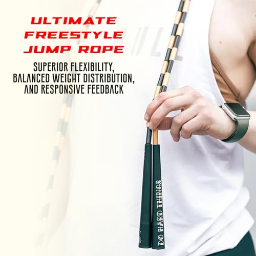 Elite Jumps Edge Beaded Adjustable Jump Rope, Do Hard Things - color: Gold & Black