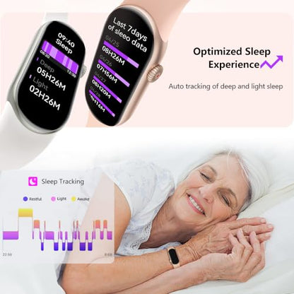 FITVII Slim Fitness Tracker with Blood Oxygen, Blood Pressure, 24/7 Heart Rate and Sleep Tracking, IP68 Waterproof Activity Trackers and Smart Watches with Step Tracker, Pedometer for Women Men - color: Blush
