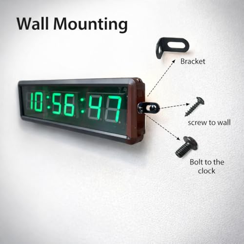 Large Digital Countdown Clock with Remote Control, 13.4'' Wall Mount Sports Timer, Stopwatch & Countdown Timer for Gym, Game, Workout, Classroom, Large Display LED Clock