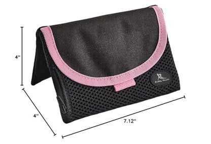 Running Buddy Magnetic Pouch Beltless Running Bag No Bounce - color: Black / Pink, size: XXL (7 in x 4 in)
