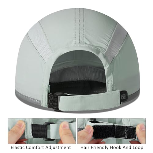 GADIEMKENSD Reflective Folding Outdoor Hat Unstructured Design UPF 50+ Sun Protection Sport Hats for Womens and Mens - color: Grey Blue