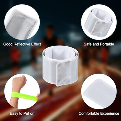 PATIKIL Reflective Slap Bands Snap Bracelet - color: Silver