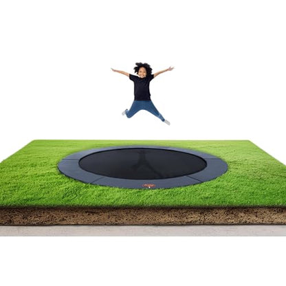 Avyna Premium In-Ground Trampoline – Outdoor Trampoline for Kids and Adults with Advanced Safety Features - size: 14 FT - Round