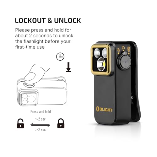 OLIGHT Oclip Pro S Pocket EDC Clip-on Flashlight, Black - color: Black