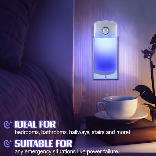 Enhon Emergency Power Failure 5-in-1 Multi Color LED Night Lights (2Pack)