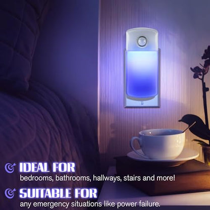 Enhon Emergency Power Failure 5-in-1 Multi Color LED Night Lights (2Pack)
