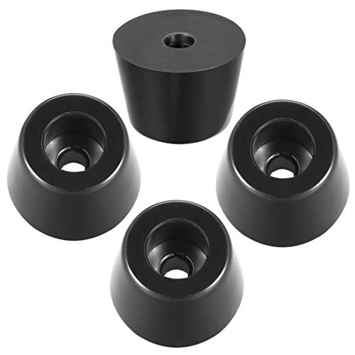 uxcell Rubber Feet Buffers Pads D36x28xH25mm Black 4pcs - size: 36x28x25mm