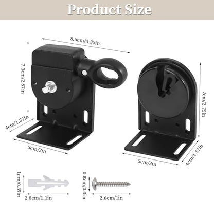 Roller Blind Bracket Replacement for Coolaroo Sun Shades Black - color: Black, size: 1 set bracket