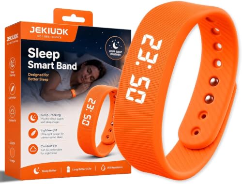 Vibrating Alarm Wristband Clock Smart Watch Bracelets for Mens Digital Heavy Sleepers Fit Wrist Womens Tracker Vibro Vibration Silent Small Distance Teens Shock Despertador Band Alert - color: Orange