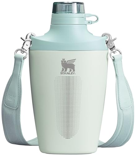 Stanley Cross Bottle 23 oz | Travel Water Bottle with Jacquard Strap | Leakproof Tritan Lid with Removable Straw | Insulated Stainless Steel | BPA-Free | Mist - color: Mist, size: 23 Ounces