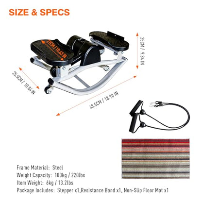Rock Stepper Side to Side,Steppers for Exercise at Home with Digital Display,Workout Equipment for Home,Apartment and Office. Stepper Exercise Machine for Exercise Fitness Stepper for Arms,Legs