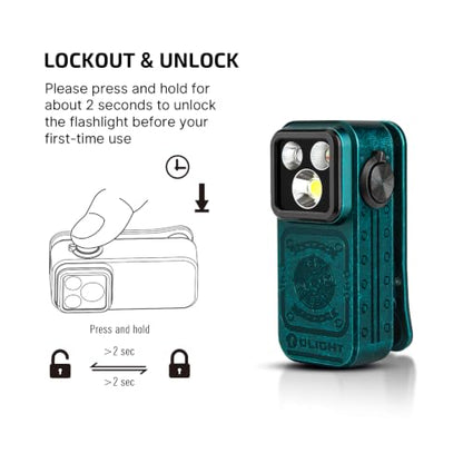 OLIGHT Oclip Pro S Pocket EDC Clip-on Flashlight, Sunken Artifact - color: Sunken Artifact