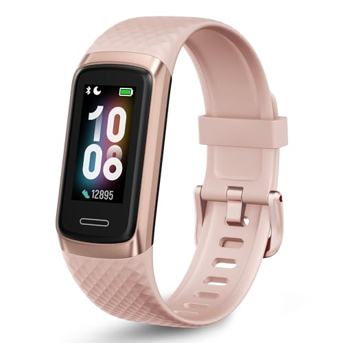 OCTANDRA Active 2 VeryFit Fitness Tracker Heart Rate SpO2 Blood Oxygen Saturation Sleep Monitor 1.05" Screen Activity Step Counter Pedometer IP68 Waterproof Smart Watches for Men Women (Pink) - color: Baby Pink