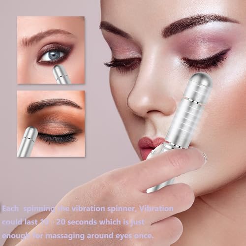 Dual Spinning Mode Fidget Spinner Manual Vibrating Eye Massager Facial Roller Self Defense Tool Car Window Breaker Novelty Birthday Gift