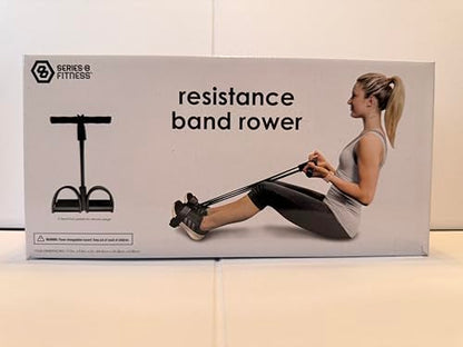 Resistance Band Rower, 2 Pedal Foot Pedals for Secure Usage, Home Workout Equipment