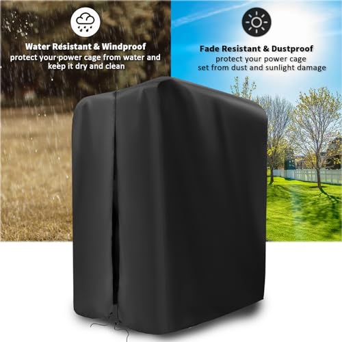 47"-110"W Squat Rack Cover with Waterproof Zipper for Gym Equipment - size: 55.8"W x 40"D x 80"H