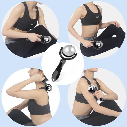 iECO Massage Ice Roller Ball Cold & Heat Therapy Plantar Fasciitis Roller - color: Gray+black