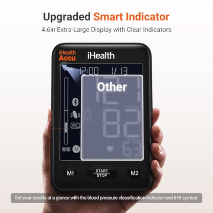 iHealth Accu Bluetooth Upper Arm Blood Pressure Monitor with Large Cuff - color: Black