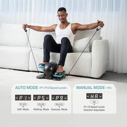 Under Desk Elliptical Exerciser Machine for Senior, Quiet for Home & Office