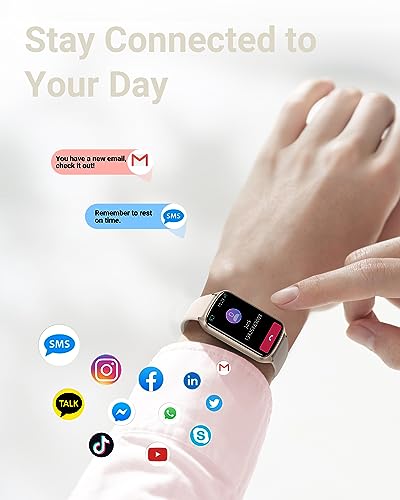 Amzhero Health Fitness Tracker with 24/7 Heart Rate, Blood Oxygen, Blood Pressure, Sleep Tracker, 5ATM Waterproof Activity Trackers with Step Tracker, Pedometer (S & L Bands Included) - color: Star