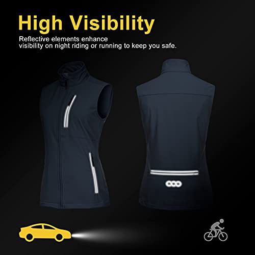 33,000ft Women's Lightweight Running Vest with 6 Pockets for Travel Golf - color: Midnight Blue, size: XX-Large