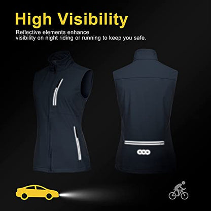 33,000ft Women's Lightweight Running Vest with 6 Pockets for Travel Golf - color: Midnight Blue, size: XX-Large