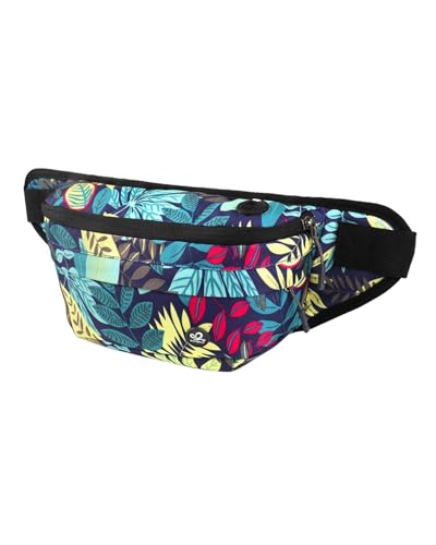 WATERFLY Running Belt Fanny Pack: Runner Marathon Jogging Waist Pack Sport Workout Exercise Fitness Phone Holder Belt for Men Women Jogger Slim Waistband Black - color: Black Leaf