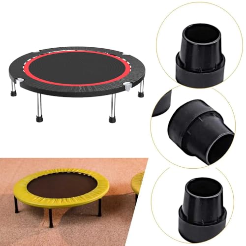 8 Pack Mini Rebounder Leg Floor Protectors 1" Round Rubber Folding Trampoline Leg Caps Tips Feet Covers Rubber Pads for Foldable Mini Trampoline Fitness Rebounder Indoor Exercise Trampolines