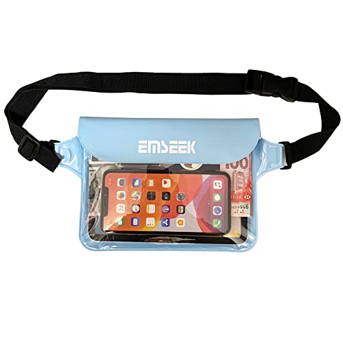 Waterproof Waist Pouch Dry Belt Bag Fanny Pack For Swim Surf Snorkel - color: Blue