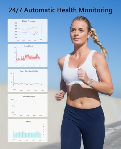 SOUYIE Smart Bracelet for Men Women, 24/7 Health Activity Fitness Trackers - color: Gray