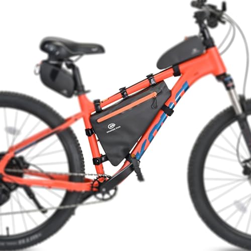 Orange Mud Waterproof Bike Frame Bag TPU Triangle Storage Bag - style: Frame Bag
