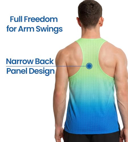 Men's Ultra Lightweight Running Tank Top Marathon Singlet Breathable Vest - color: Pink/Purple, size: Small