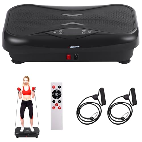 Vibration Plate Exercise Machine Vibration Platform for Weight Loss, Vibration Plate for Lymphatic Drainage Whole Body Power Shaker Home Workout Equipment - color: THSD0880-BLACK