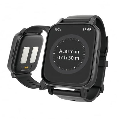 Electric Shock Alarm Clock Wristband for Heavy Sleepers - No App/Phone Required - Silent Vibrating & Impulse Wake Up Trainer - 10 Alarms, Touchscreen, 20-Day Battery, IPX4 Splash Proof