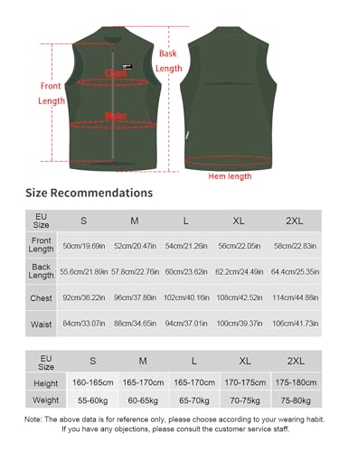 INBIKE Lightweight Cycling Vest for Women, Water Resistant Windproof Sleeveless Running Vest, Breathable Reflective - color: Green, size: XX-Large