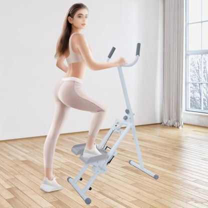 Foldable Vertical Stair Climber Machine for Full-Body Workout, Stair Stepper for Home Gym