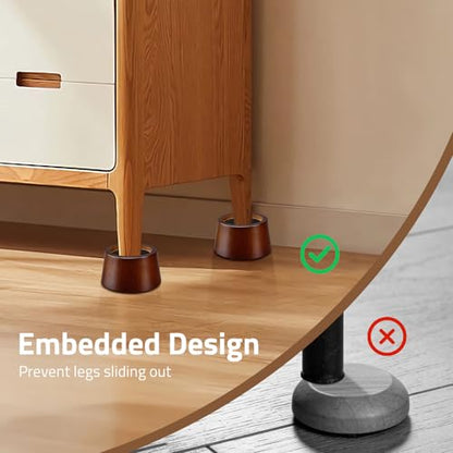 Bed Risers, 2 Inch Wooden Furniture Risers 4 Pack - size: 2 inch