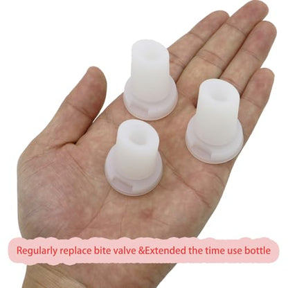 3 Pack Bite Valve Silicone Water Bottle Mouthpiece Replacement Compatible with Brita Filtered Water Bottle Mouthpieces for Brita Bottle Insulated Nozzle Fittings