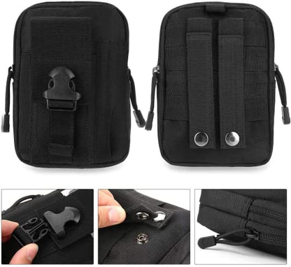 Belt Pouch, Tactical Molle Phone Pouch EDC Utility Pouches Waist Bag Packs, Small Cell Phone Holster Gear Tool Gadget Pocket for Men Running - color: Green