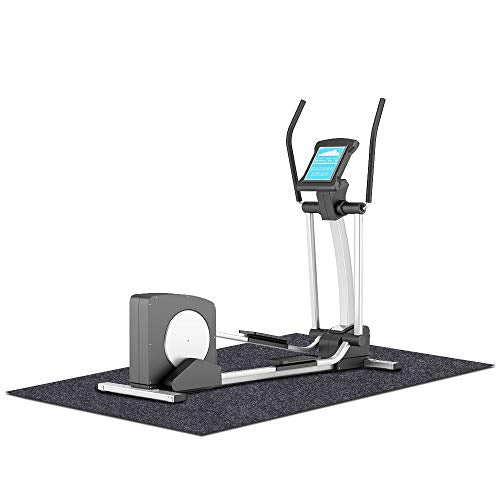 Fitness Equipment Mats, Absorbent/Waterproof – Protects Exercise Equipment and Floor，Protective Flooring Under Elliptical Machine mat, Indoor Treadmill Mat，Washable (24" x 48")