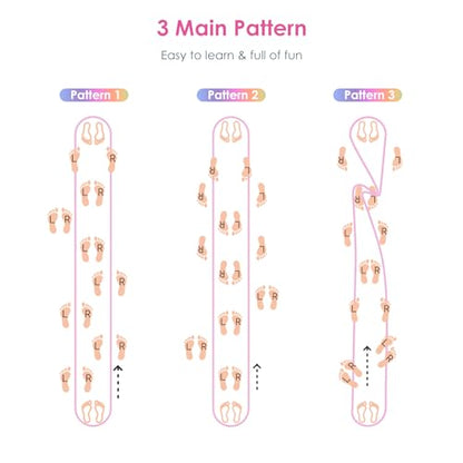 Cikyner Chinese Jump Rope, 4m Elastic French Skipping with Instructions