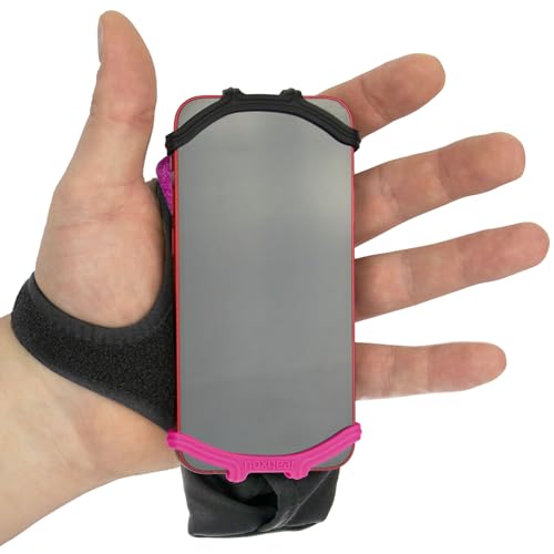 noxgear Handheld Grip Phone Holder, Raspberry, Left Hand - color: Raspberry, size: Left Hand
