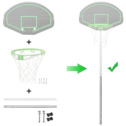 1.5" Diameter 16FT Trampoline’ Lower Board Tube Specially for Basketball Hoop, Replacement Trampoline Enclosure Poles for 16FT, 1pcs only, Trampoline Basketball Hoop Pole, # 11A